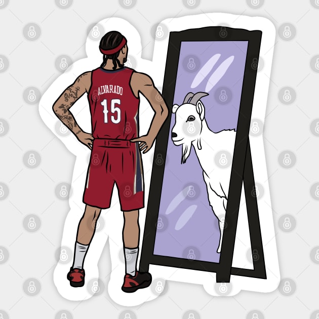 Jose Alvarado Mirror GOAT Sticker by rattraptees